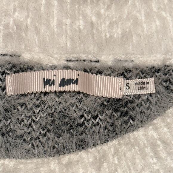 Mi Ami Leopard Eyelash Sweater Size Small - Picture 2 of 3